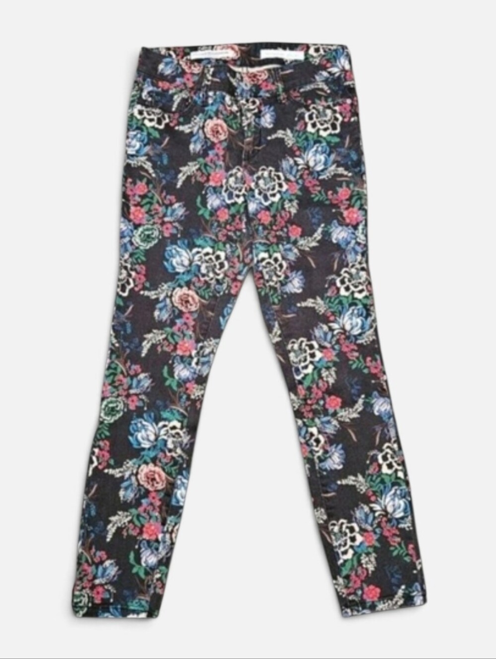 Pilcro Floral Print Skinny Jeans Dark Academia Size 27 Anthropologie Botanical